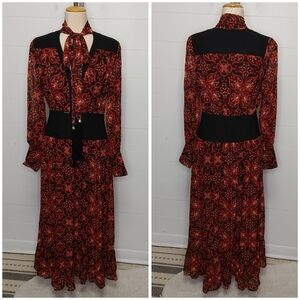 W Les Femmes Babylon printed maxi dress M